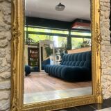 Antique Empire period mirror 165.5cm gilded with gold leaf