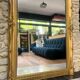 Antique Empire period mirror 165.5cm gilded with gold leaf