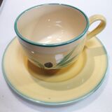 Petit déjeuner Luneville peint main jaune pâle