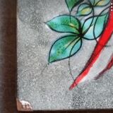 Tile bird of paradise art deco Vallauris