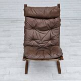 1970’s, Norwegian design, "Siesta" lounge chair by Ingmar Relling, leather, bentwood.