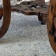 Colonial style pedestal table Indochina Asia vintage 1930s carved wood