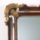 Antique lacquered and gilded wooden mirror, France, 19th century