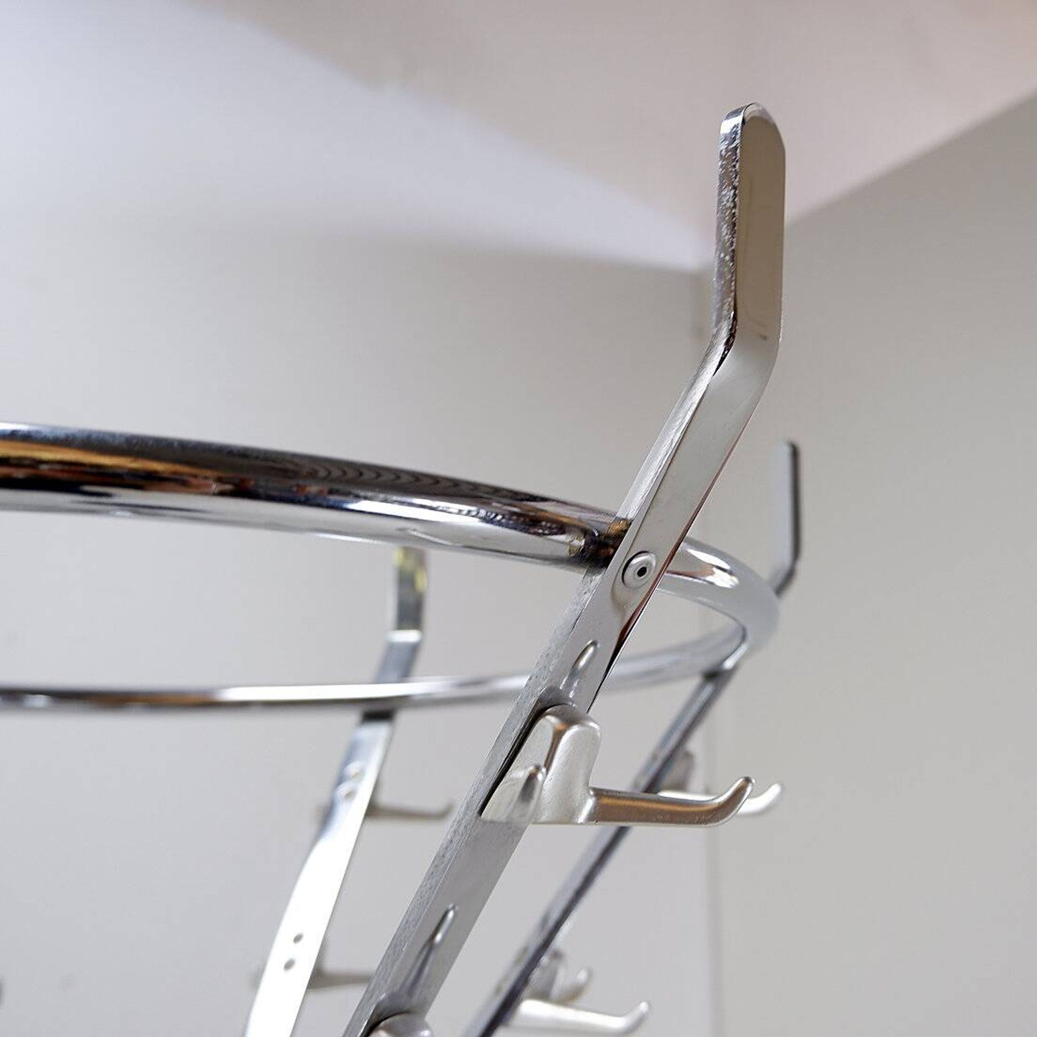 Vintage chrome coat rack with umbrella stand