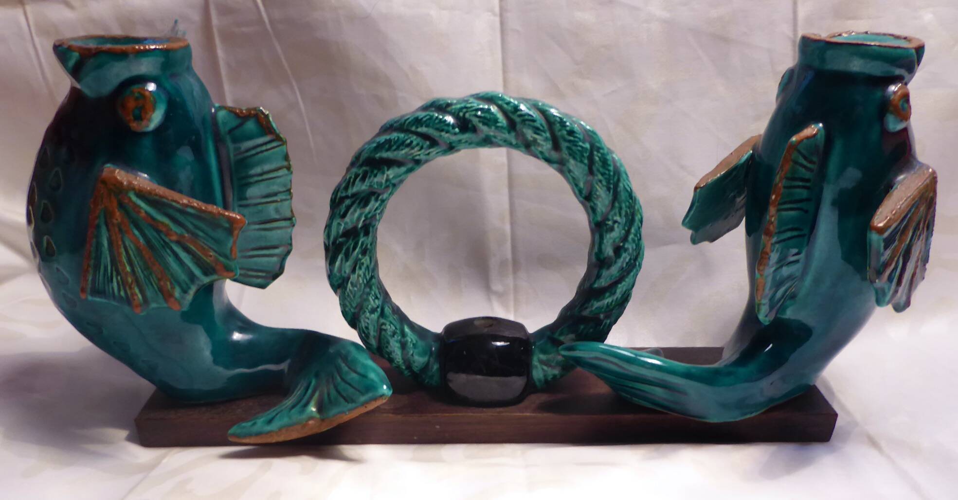 Double ceramic candle holder