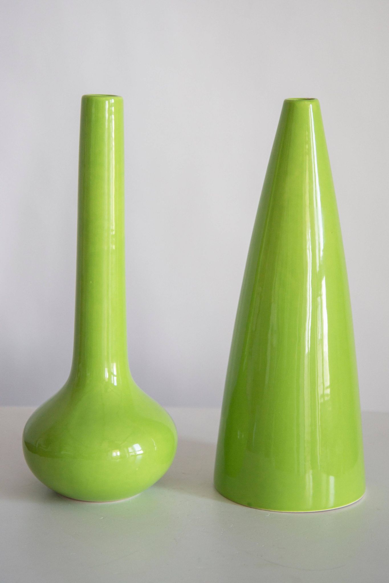 Vintage Mid-Century Green Artistic Ceramic Vase, Europe, 1970s
