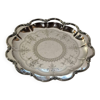 Round silver plated dish Alpacca Berndorf