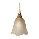 Lamp globe tulip in molded molded glass vintage