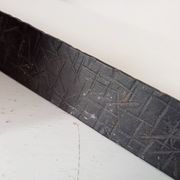 Vintage 1950s wall coat rack, wrought iron with chiselled details and solid aluminium.