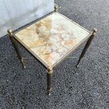 Onyx brass coffee table