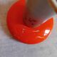 Spot orange et inox brossé années 70