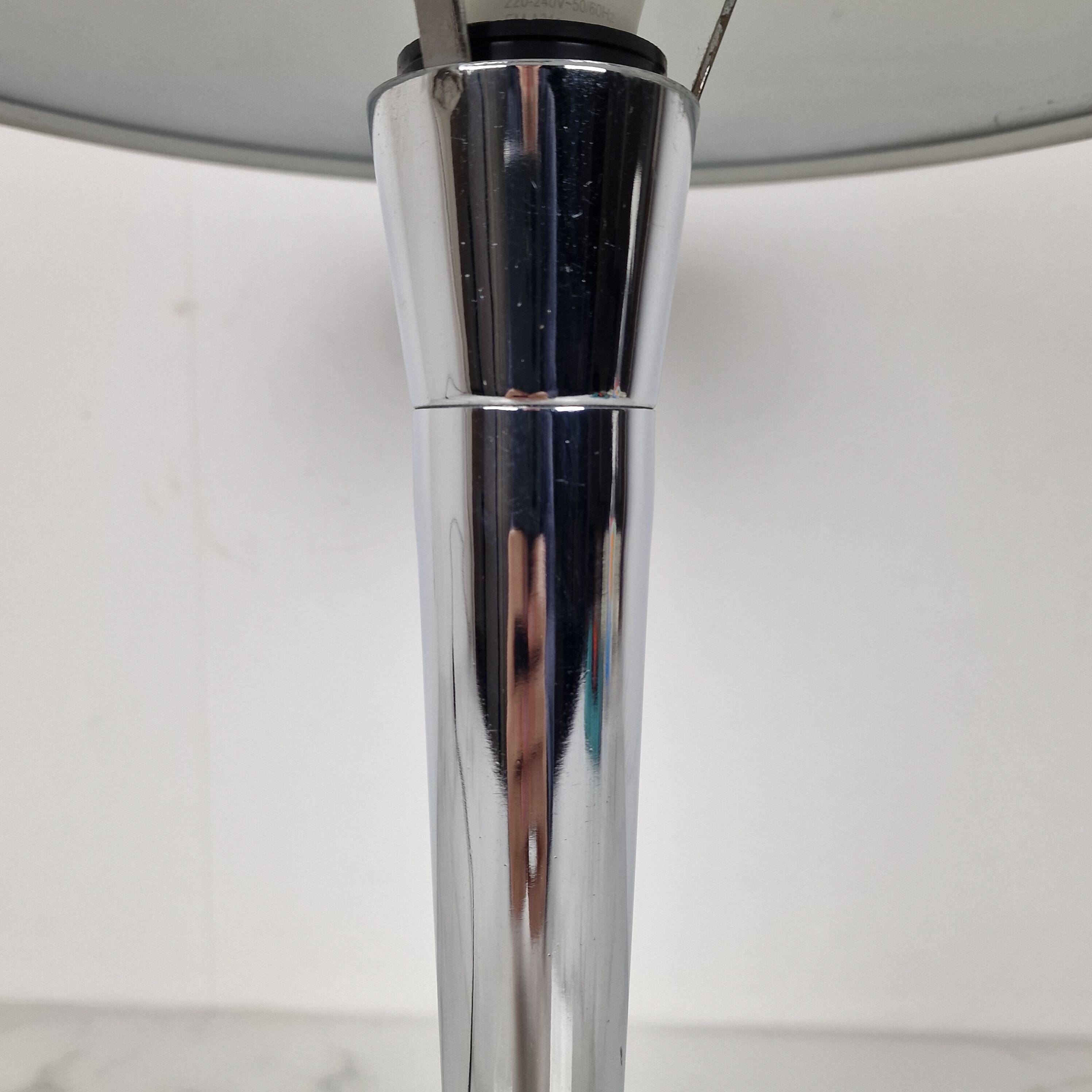 Vintage Chrome & Glass Table Lamp – Space Age Style