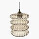 Vintage amber glass pendant light