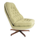 Green swivel Scandinavian armchair