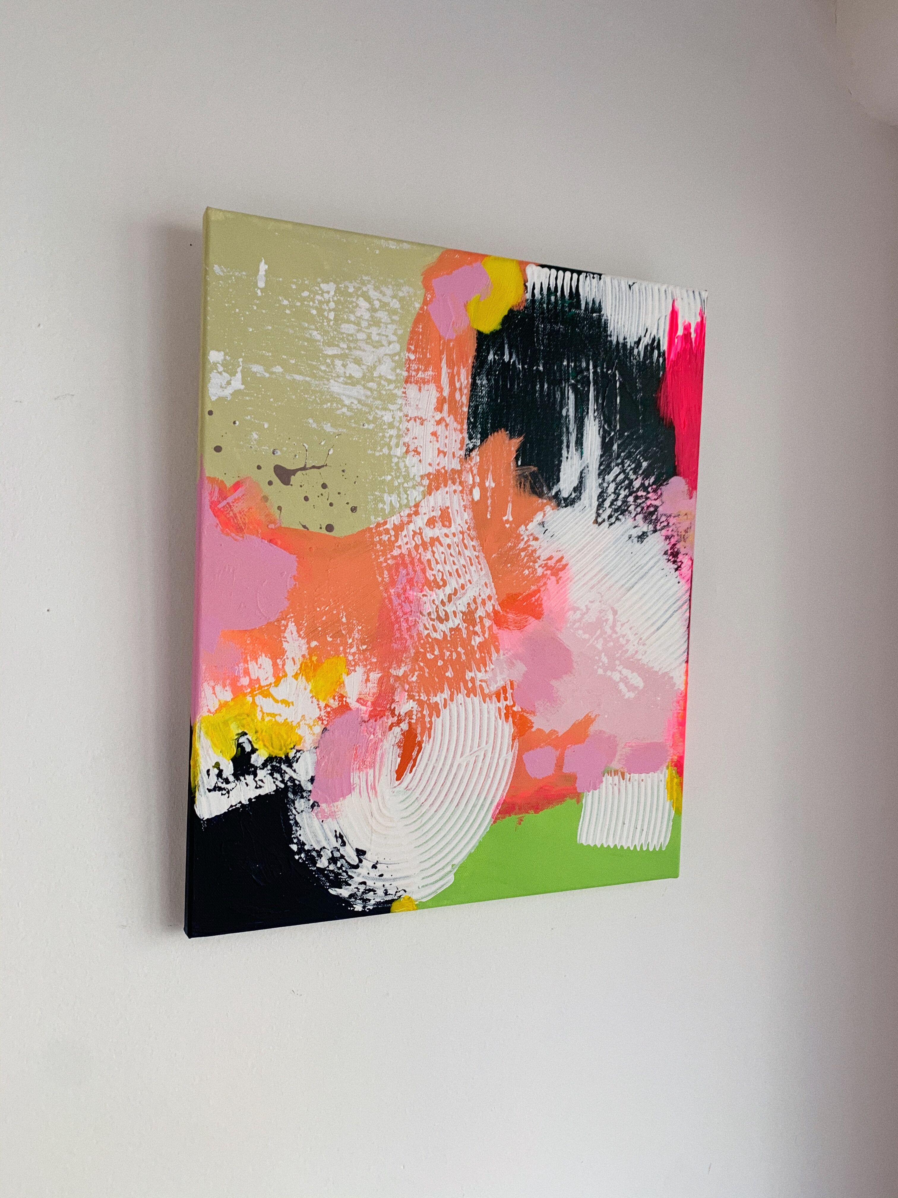 "Run To Me" modern abstract Art Painting, 38x46cm