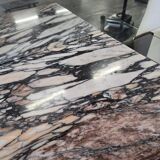 Vintage curved wooden sideboard / Art Deco wardrobe with mirror