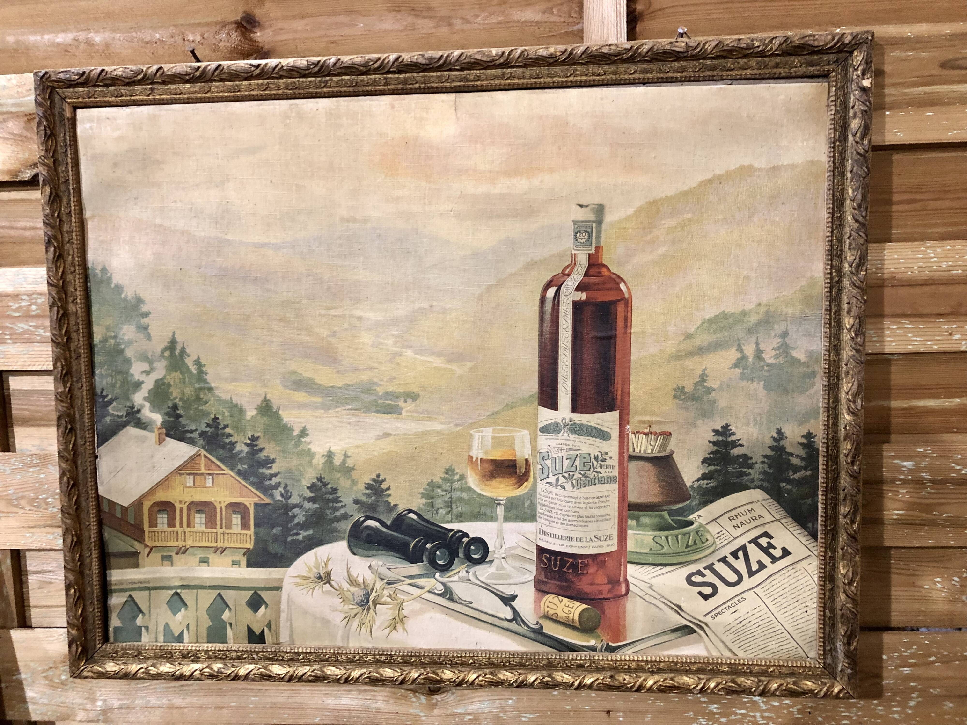 Old advertising painting Suze
