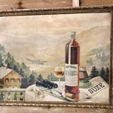 Old advertising painting Suze