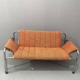 Chromed functionalist sofa by Viliam Chlebo, 1970´s, Czechoslovakia