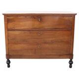Antique Chest Of Drawers In Solid Walnut, Italy 19th Century