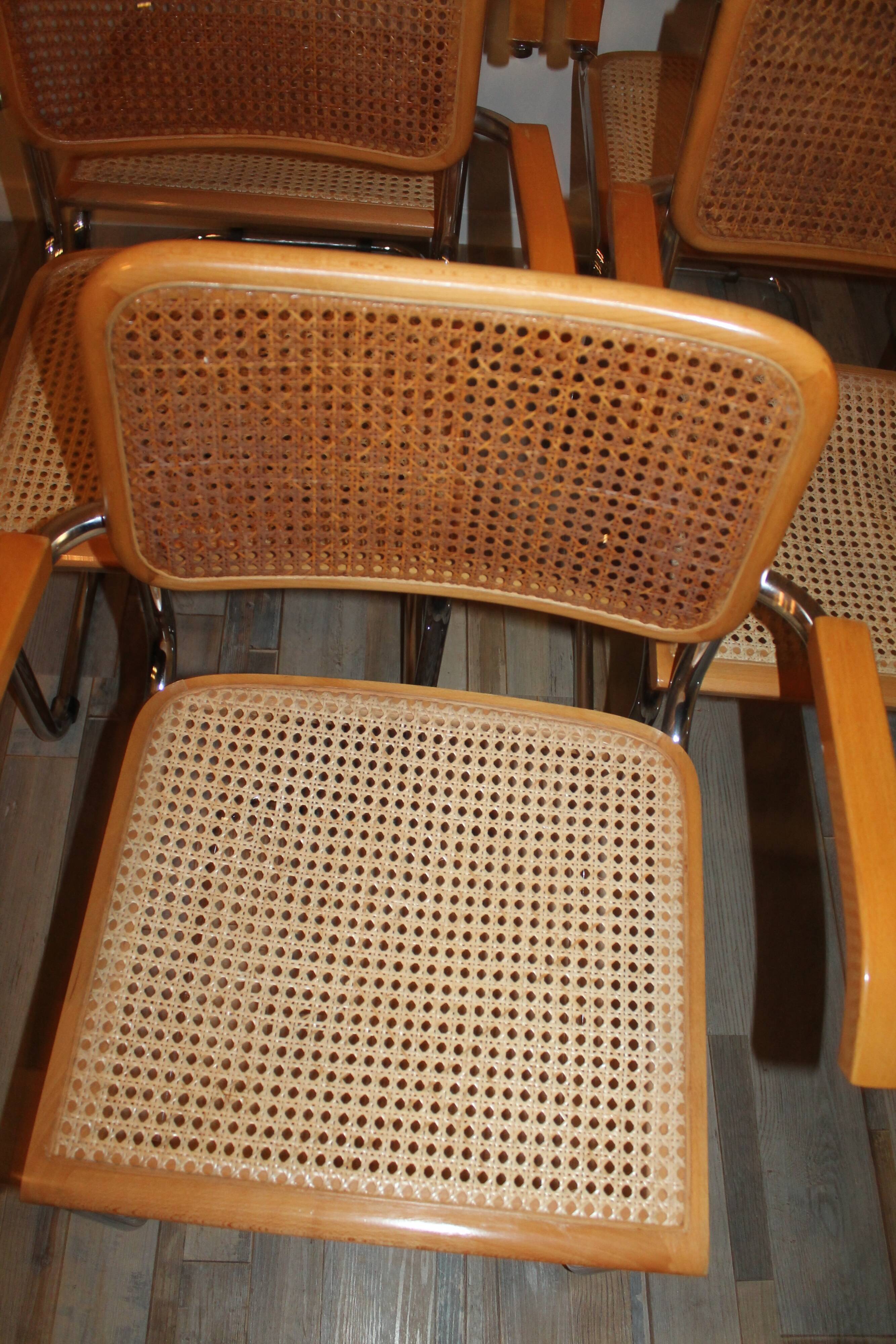 Lot 8 cesca B64 armchairs by Marcel Breuer