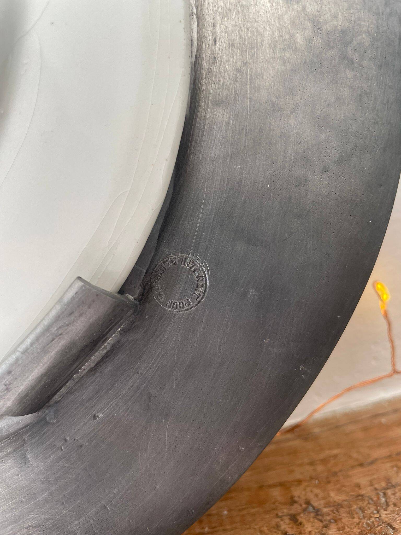 Assiette décoration étain et porcelaine Bassano