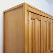 Vintage Guillerme et Chambron wardrobe in solid oak from the 60s
