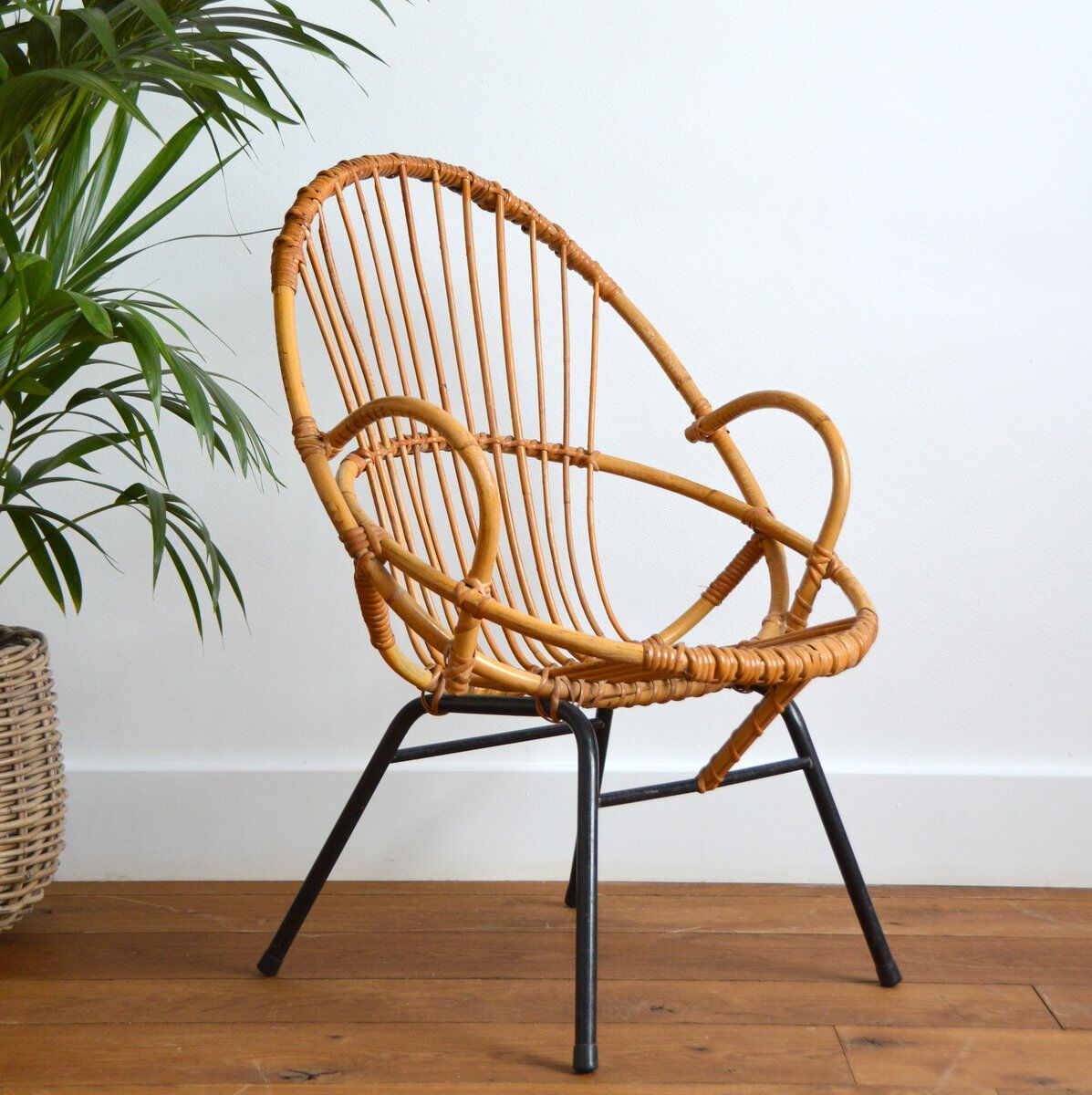 Vintage rattan armchair
