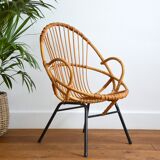 Vintage rattan armchair