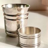 Silver-plated glass and napkin ring by UDNER