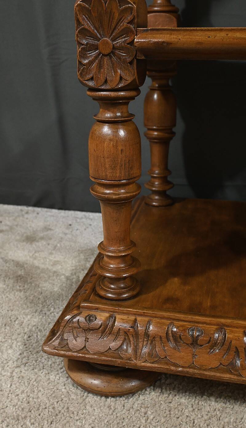Small Solid Walnut Coffee Table, Louis-Philippe Style – Late 19th Century