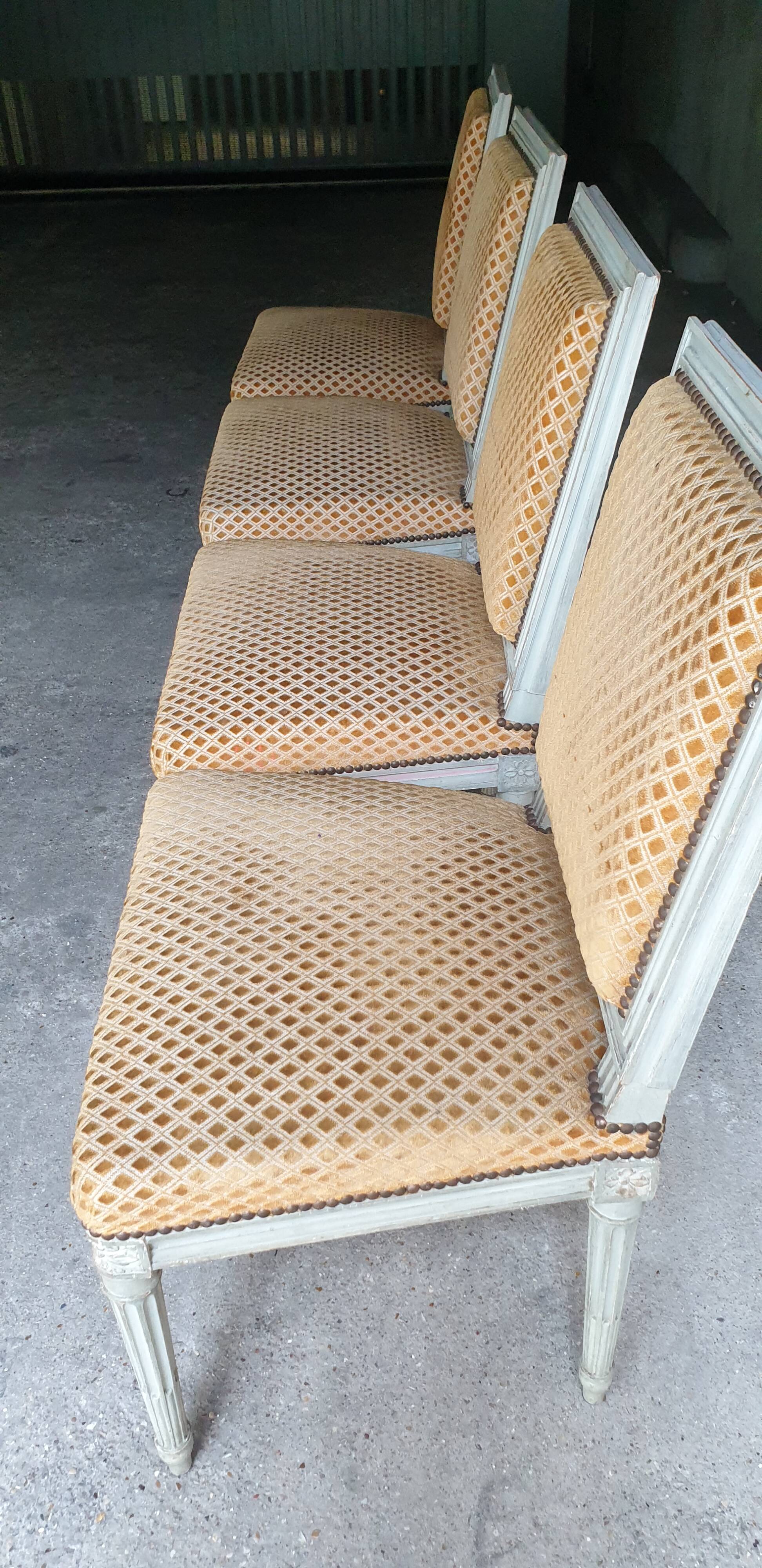 4 Louis xvi chairs, Trianon model