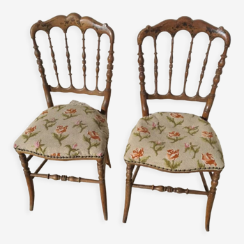 Pairs of Napoleon style chairs