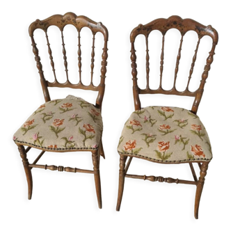 Pairs of Napoleon style chairs