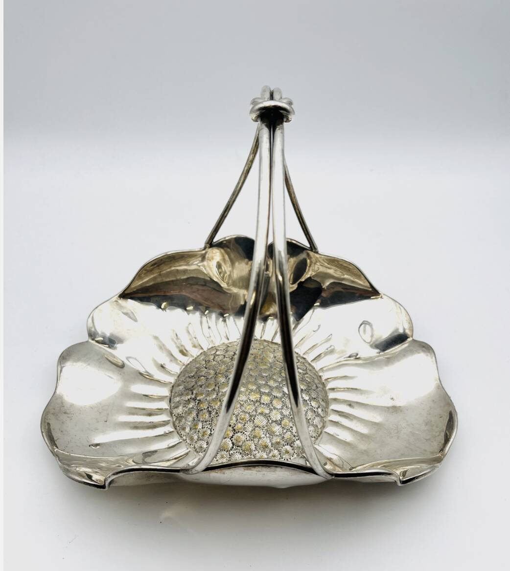 Egidio Broggi Milano silver-plated fruit bowl