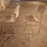 2 chaises traîneau David Rowland, années 60