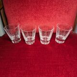 4 verres en cristal