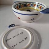 Henriot Quimper bowl with handle and cup