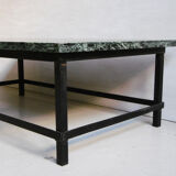 Table basse marbre et fer 1950