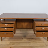 Mid-Century Danish Teak Desk by Kai Kristiansen for Feldballes Møbelfabrik, 1960s