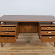 Mid-Century Danish Teak Desk by Kai Kristiansen for Feldballes Møbelfabrik, 1960s