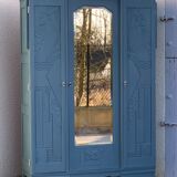 Blue wardrobe art deco 1930