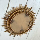 Authentic vintage bamboo mirror