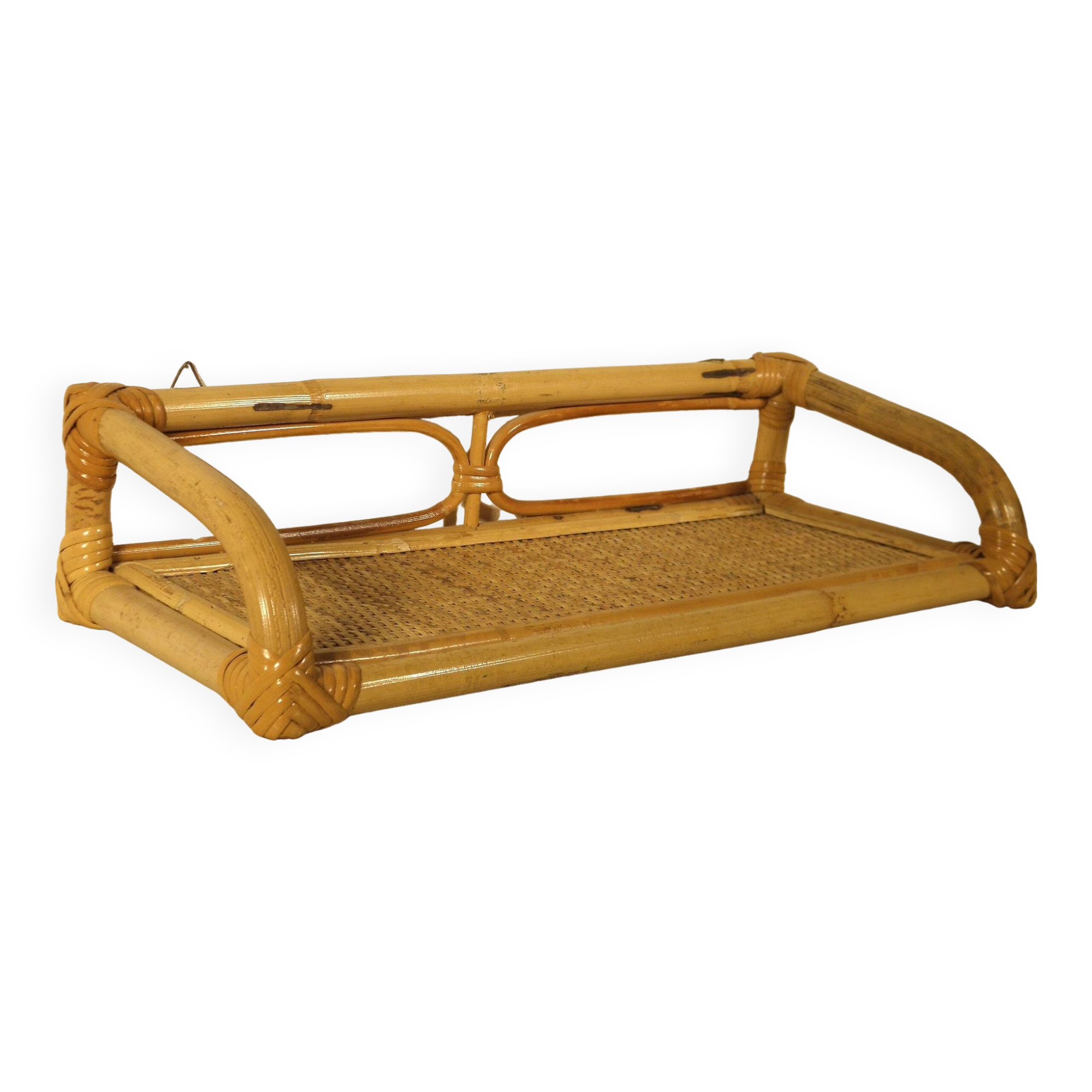 Etagère murale en rotin 45 x 20