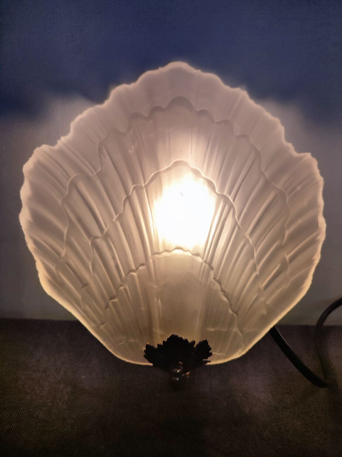 Pair of vintage shell wall lamp