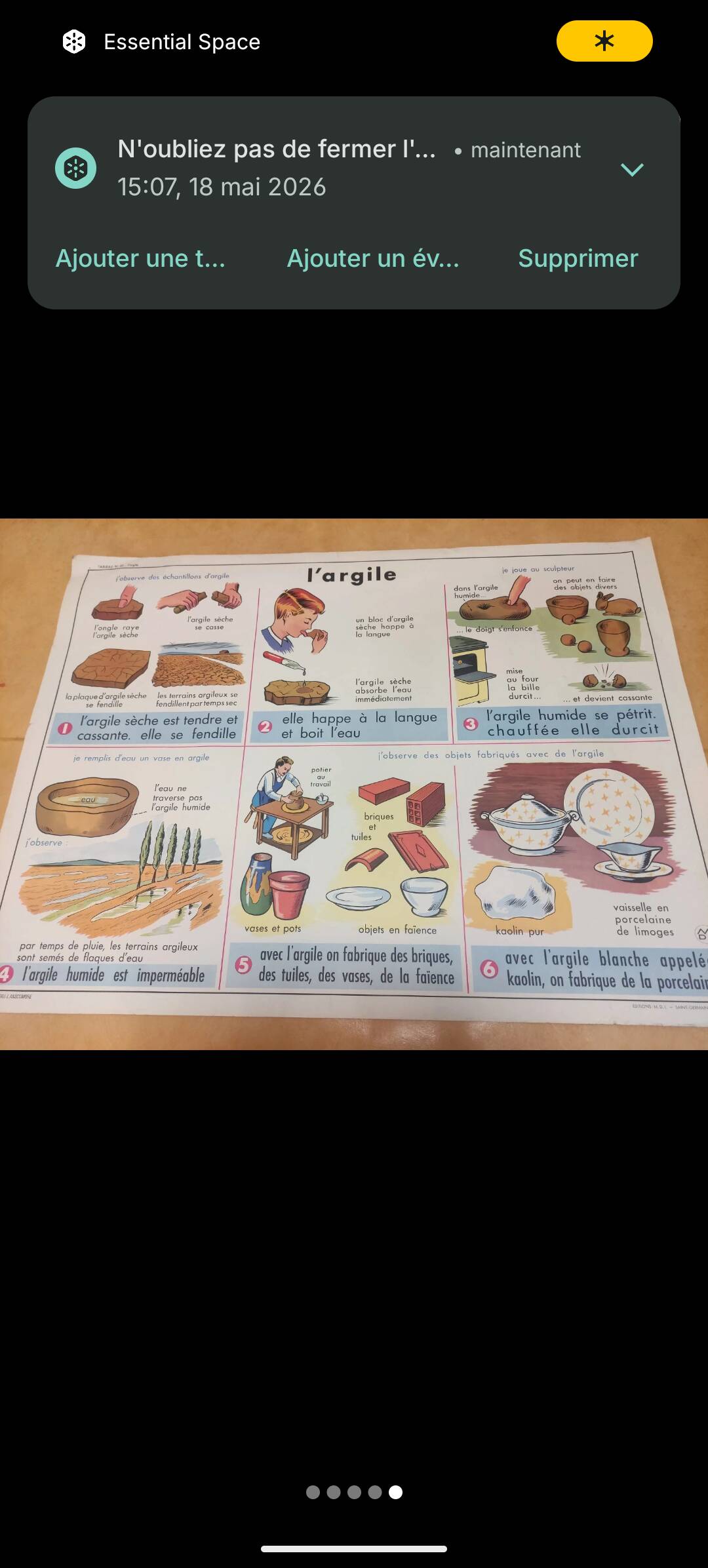 School poster Anscombre the clay/the rabbit