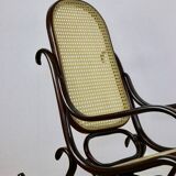 Rocking chair on runners, original brown, 1970s - very good condition