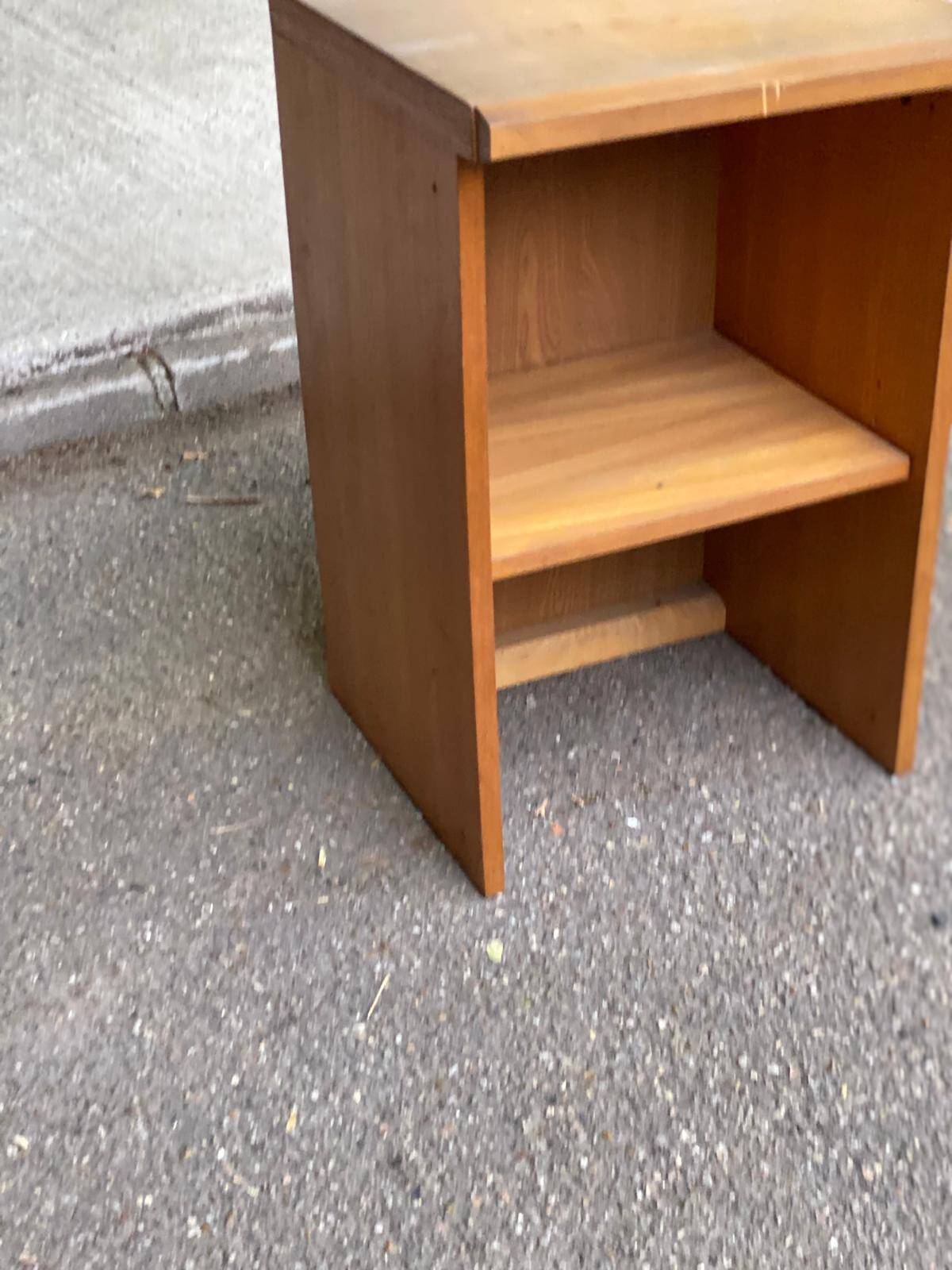 Pair of Scandinavian wooden vinyl furniture