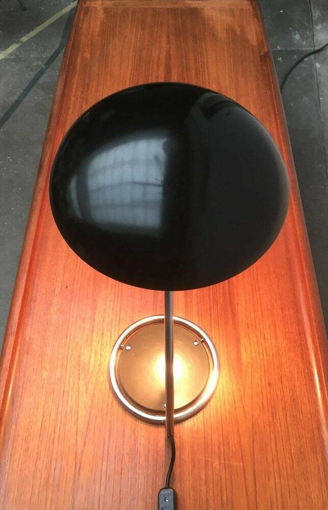 Metal table lamp model 6761 from the mid-century German period by Christian Dell for Kaiser Leuchten, 1960s.