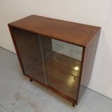 Vintage display cabinet with sliding doors 1950's